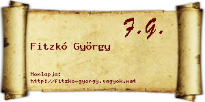 Fitzkó György névjegykártya