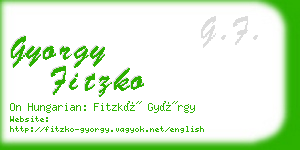 gyorgy fitzko business card